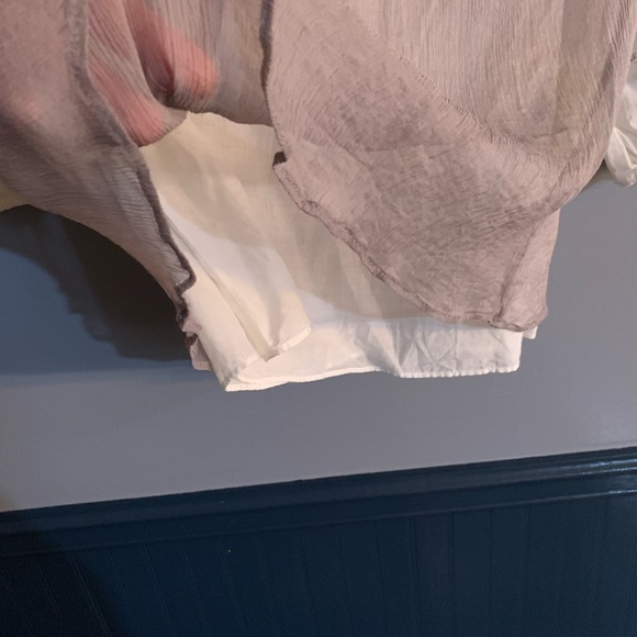 Women’s cotton & silk top with two layers and embroidery. Size S. EUC - Picture 8 of 8